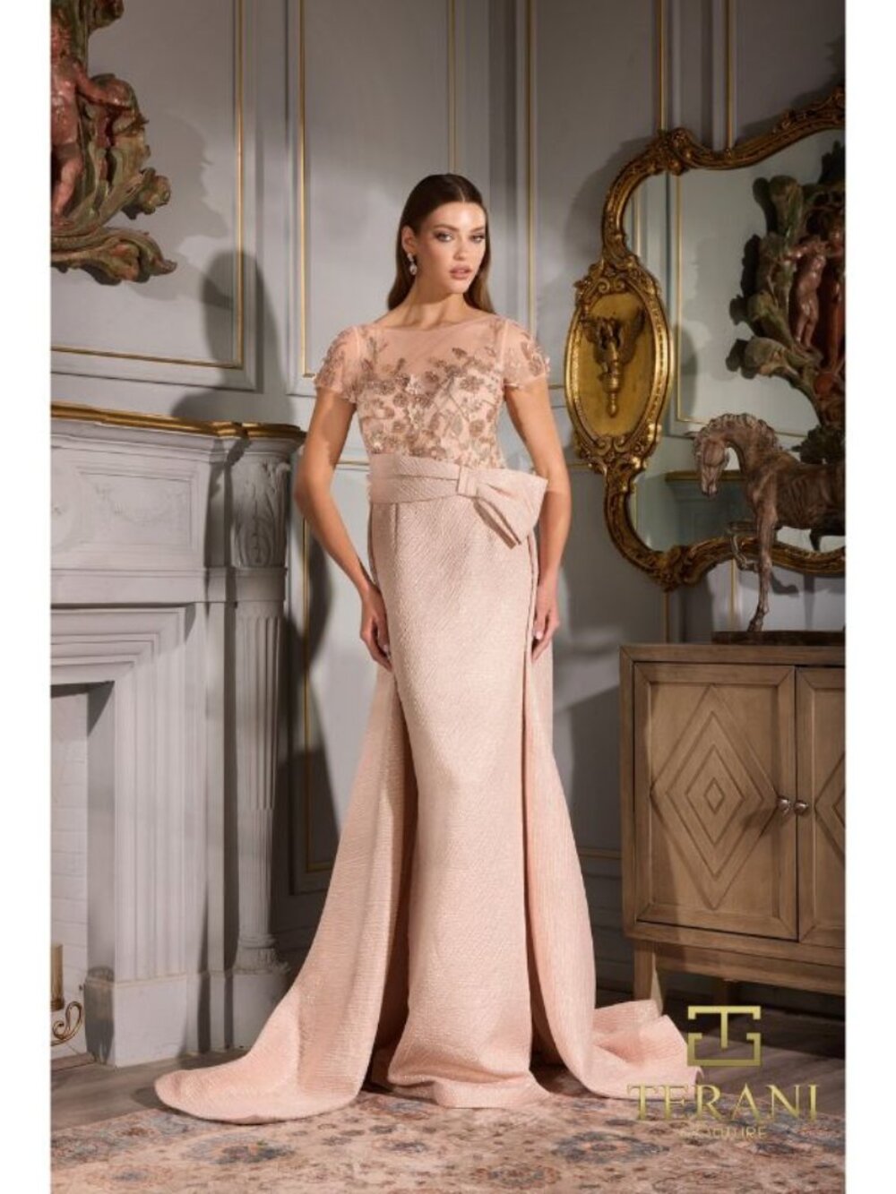 Clearance Rose Gold 12 Sophisticated Formal Mother of the Bride Dress 252E5157